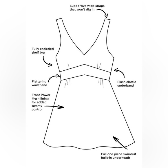 V-NECK SWIMDRESS - Picture 7 of 7